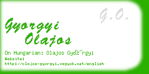 gyorgyi olajos business card